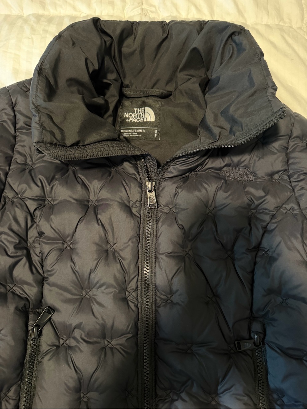 THE NORTH FACE WOMEN'S HOLLADOWN CROP JACKET 550 DOWN FILLED QUILTED BLACK Sz S - Picture 5 of 15